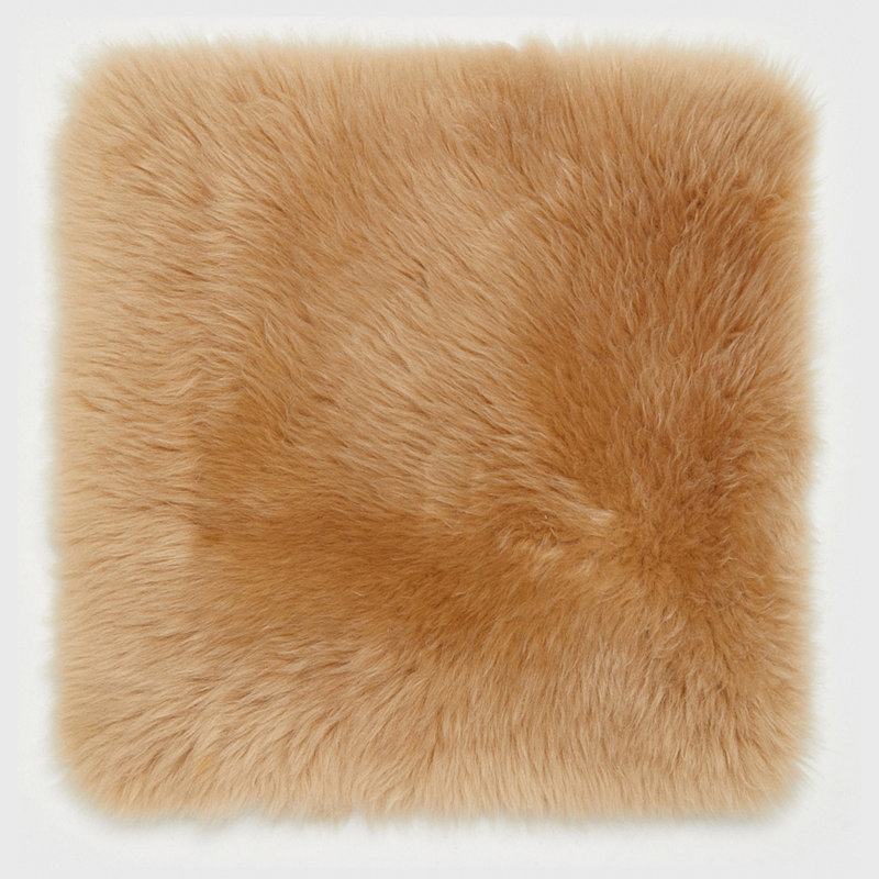 Teton Sheepskin Scatter Cushion Cover, Light Brown