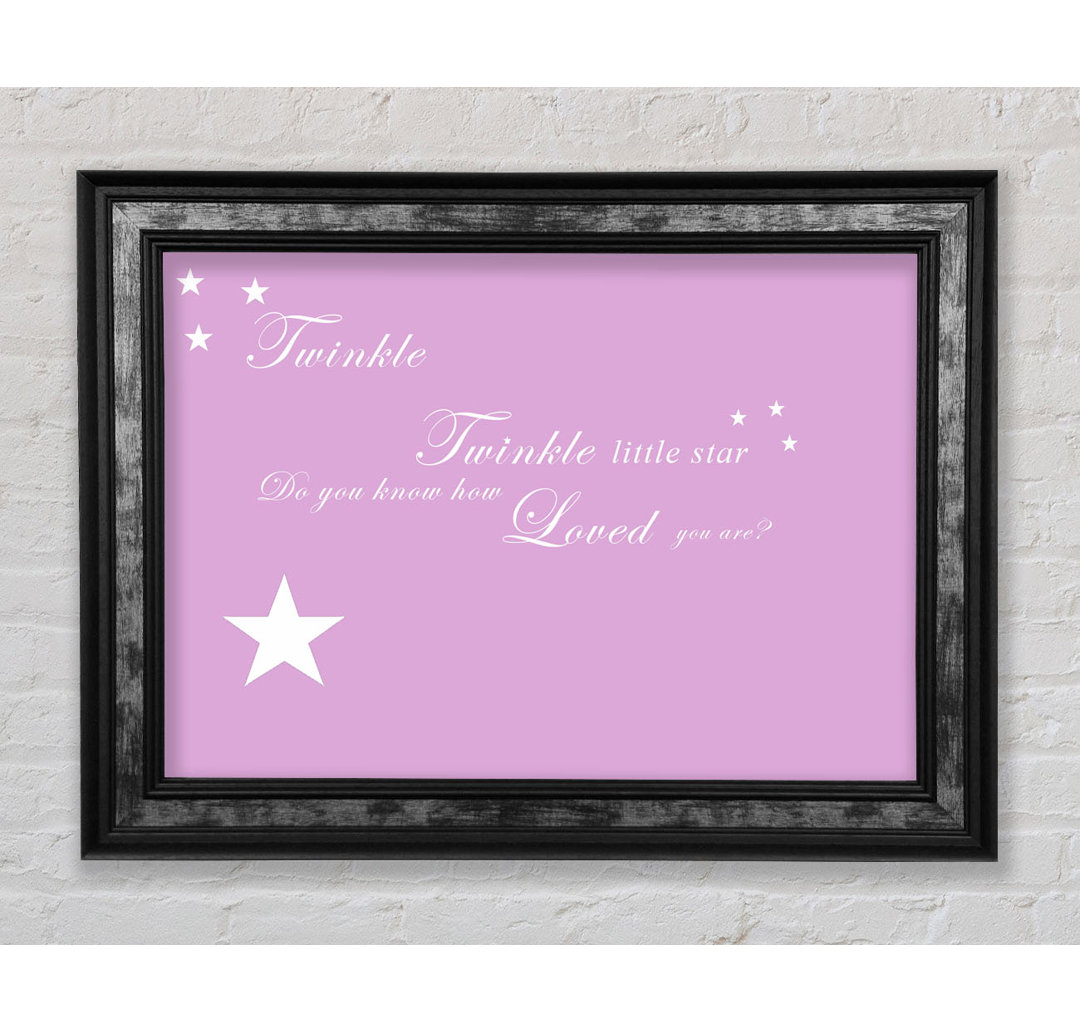 Kinderzimmer Zitat Twinkle Twinkle Little Star 1 Rosa - Druck