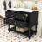 Chiharu Elegant 36-Inch Wood Bathroom Vanity Set with Ceramic Sink and Spacious Storage-1312535744
