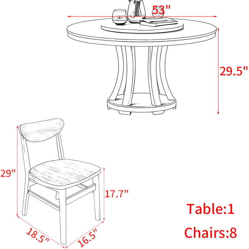 Ensemble de tables rondes Nordic