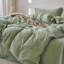 Housse de couette pour lit double 100% coton vert-129874125