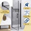 26 po X P 68 po H Porte de douche réversible à demi-cadre à finition noir mat
