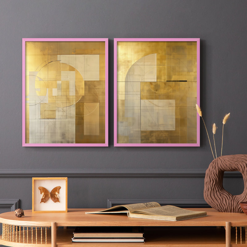 ABSTRACT Series C III - Reproduction encadrée de qualité supérieure - prête à être accrochée - aucun clou requis - aucun clou requis
