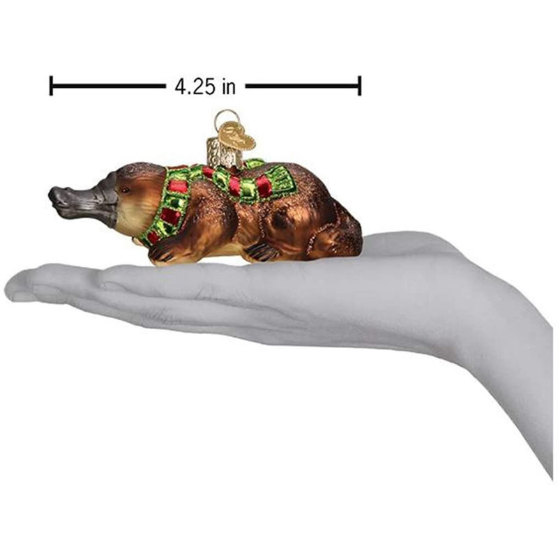 Ornement en verre soufflé de l'Ancien Monde pour arbre de Noël, Ornithorynque
