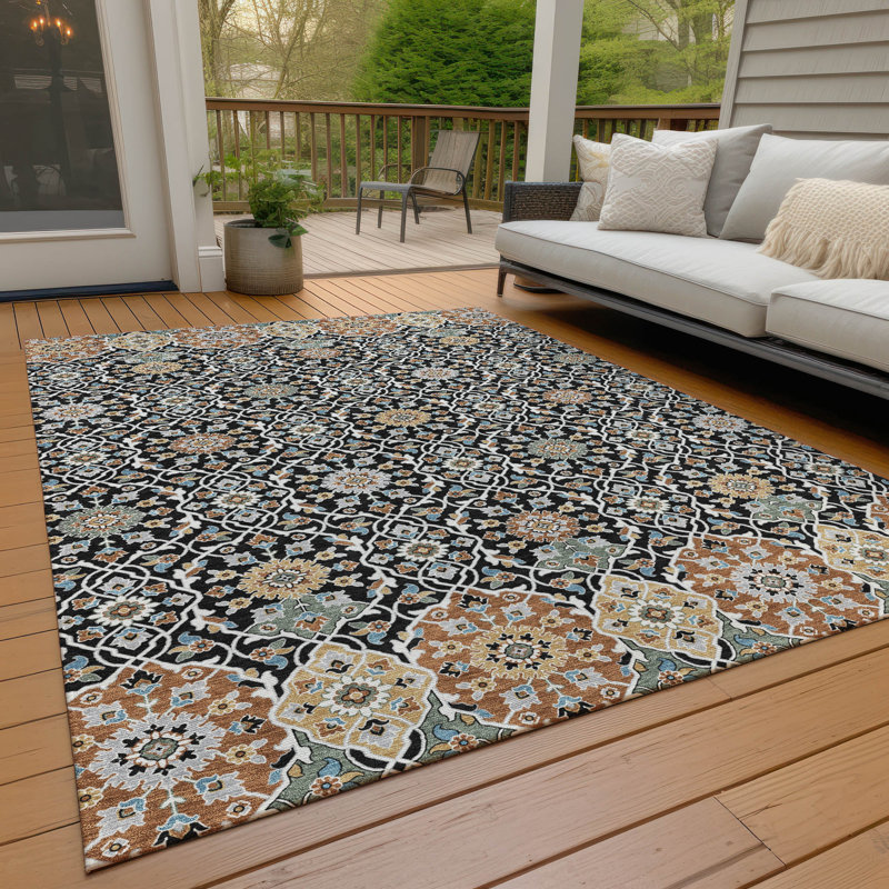 Tapis intérieur / extérieur lavable à la machine Husby ACN2199, Rectangle 9 pi x 12 pi