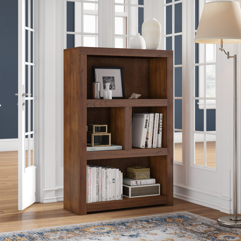 Bibliothèque Elleise de 49 pouces de haut, aucun assemblage requis, finition whisky
