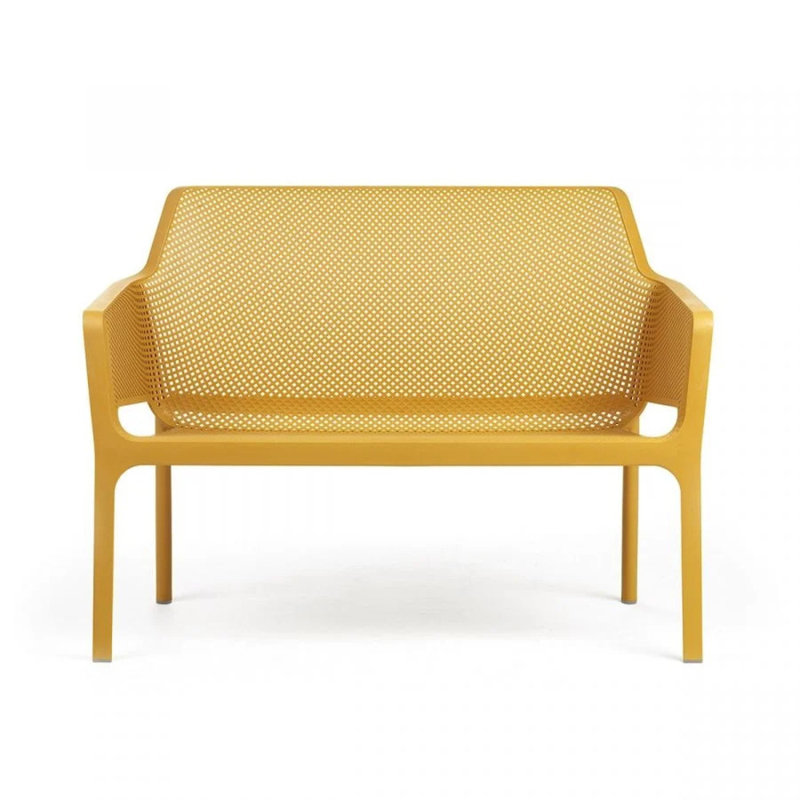 Net Outdoor Bench, Yellow