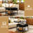 Wynny 36"W Lift Top Coffee Table with Storage, Round Wood Cocktail Table-24121104