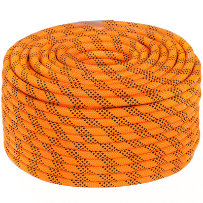 7/16 Inch Double Braid Polyester Rope 200 Feet Nylon Pulling Rope 880LB High Force Polyester Load Sailing Rope for Arborist Gardening Marine (7/16 Inch-200Feet)