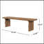 Banc en bois avec pieds robustes