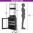 17 Stories 62"H Corner Wine Cabinet, Bar Cabinet With LED Lights, Glass Holder And Adjustable Shelves-946190116