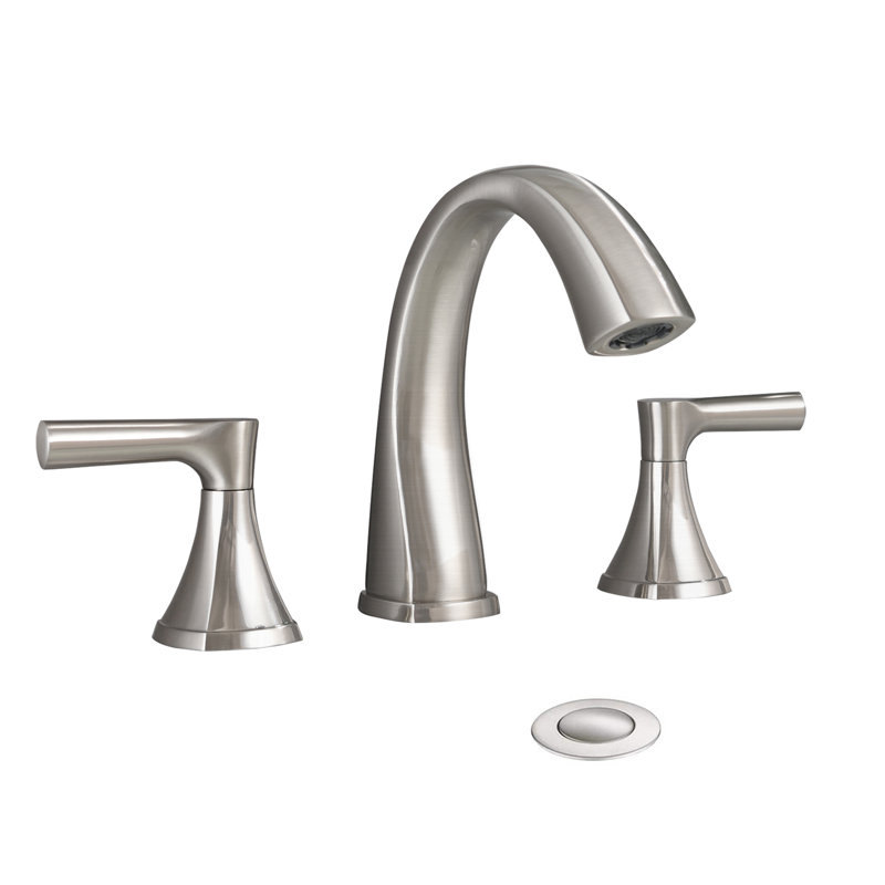 2-handle Bathroom Faucet with Drain Assembly, Brushed Nickel