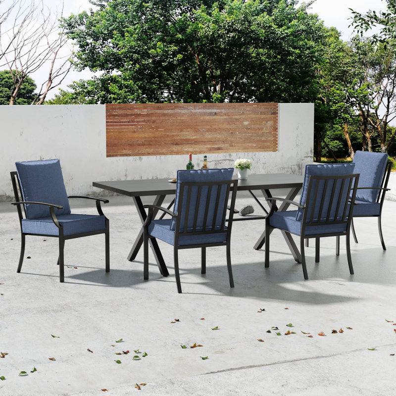 Ensemble de salle à manger de patio, 4, Marine