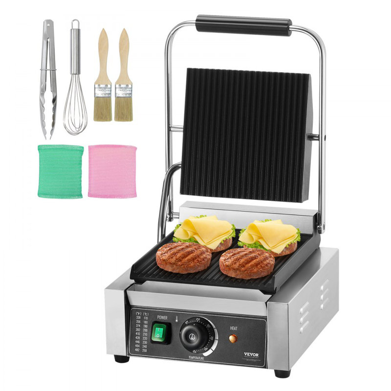 Plaque chauffante commerciale pour barbecue 9 "x 9" Panini