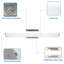 Luminaire de salle de bain à DEL 25 po, miroir de salle de bain à intensité variable, blanc chaud 3000 K, 24 W 1750LM, nickel brossé, éclairage mural pour coiffeuse, placard, miroir, certifié ETL