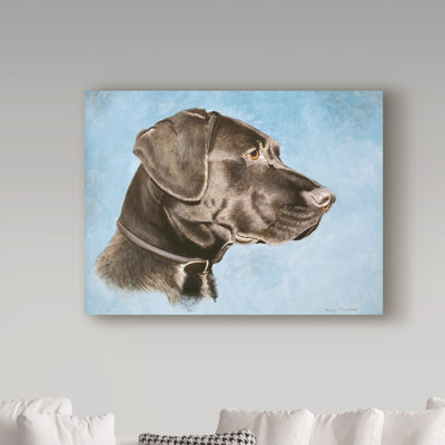 Impression sur toile tendue Armstrong «Chocolate Lab»