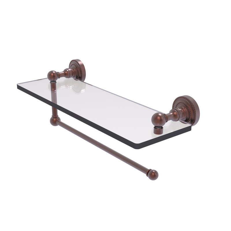 Marchmont Bracket Shelf with Towel Bar, Antique Copper