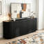 Buffet 63 po à double porte avec tablettes réglables Wavy Storage-1869869507
