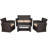 Tisdale 4-Piece UV Resistant Outdoor Conversation Set with Cushions-49959817-49646173