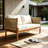 Outdoor Acacia Wood Loveseat Sofa-129028481