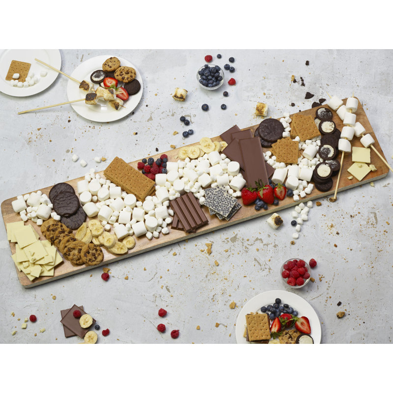 Fitz And Floyd Austin Craft Primitive Extra Long Serving Board, Brown