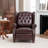 Almantas 31" Wide Genuine Leather Wing Chair Recliner-1668881601