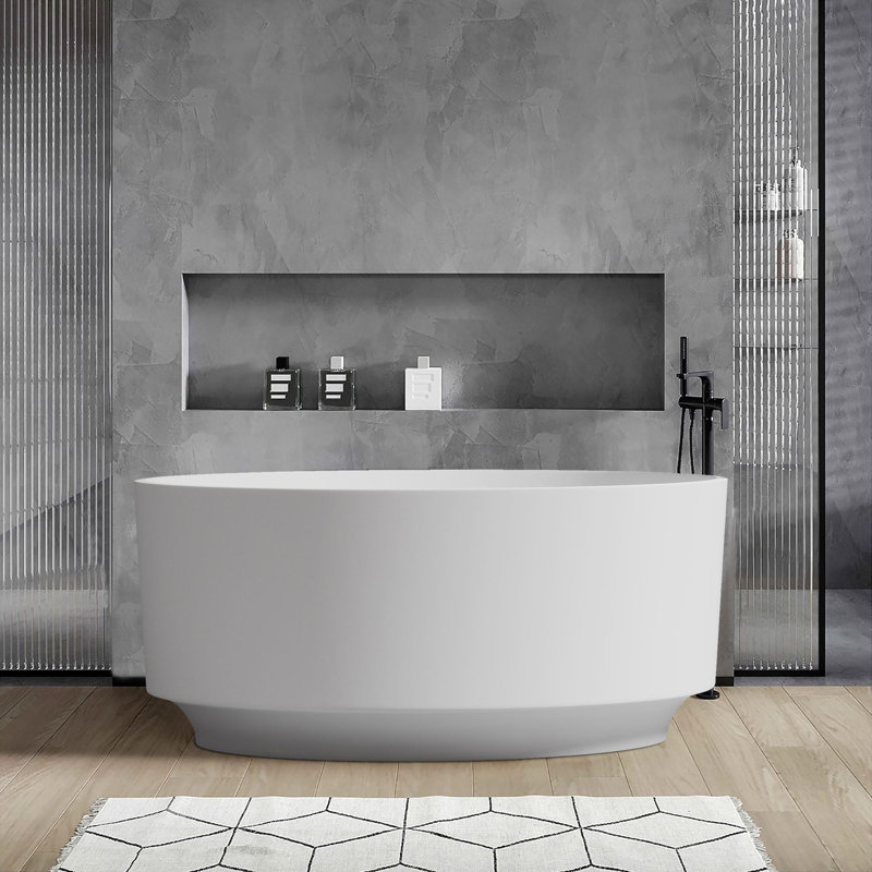 49.2'' x 49.2'' Soaking Solid Surface Bathtub
