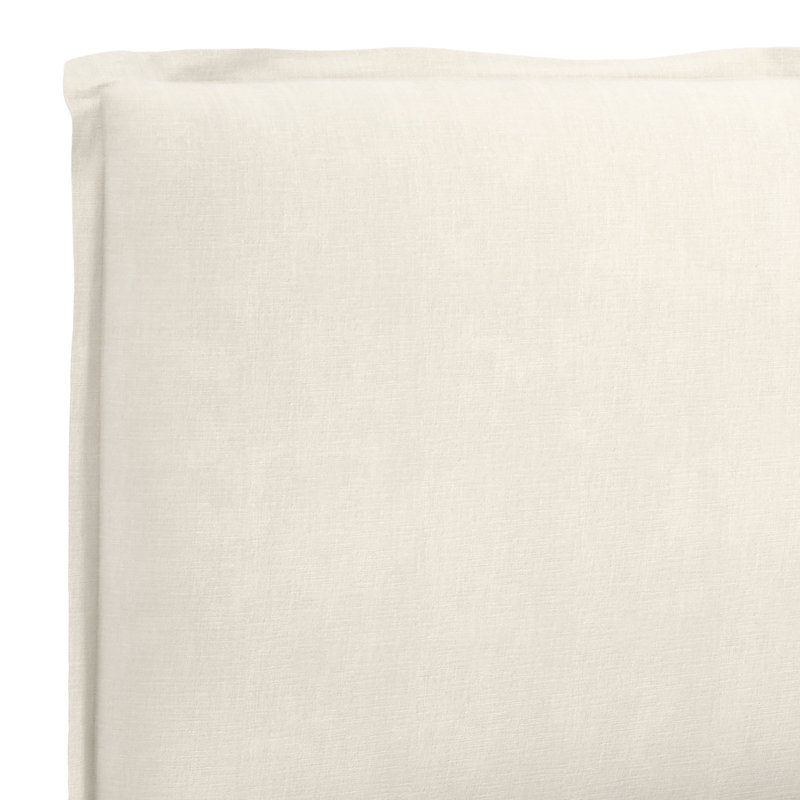 Babak Upholstered Pillowed Bed, Single (3'), Ivory
