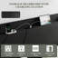 Cadre de grand lit avec tablette de rangement et tête de lit tapissier, noir | Base de lit plateforme en velours à oreilles avec station de charge, support de lattes en bois massif, aucun sommier requis, assemblage facile-133591248-133591249
