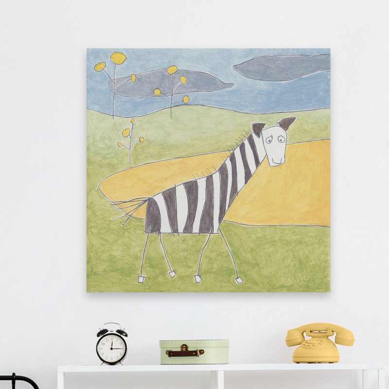 Reproduction de zèbre de Parke Quinn sur toile tendue, H 32 po x l 32 po x P 1,5 po