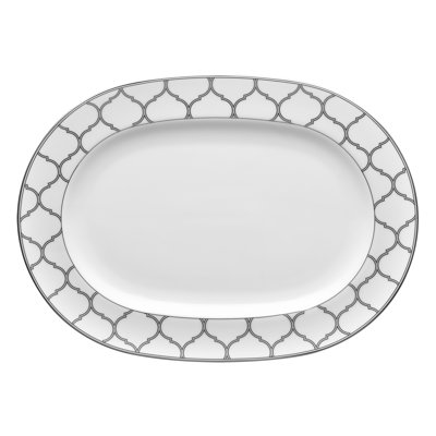 Noritake Eternal Palace Oval Platter, 14" In Platinum
