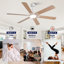 Ventilateur de plafond 60 pales 60 "avec télécommande et lumière DEL-437354870-437354857