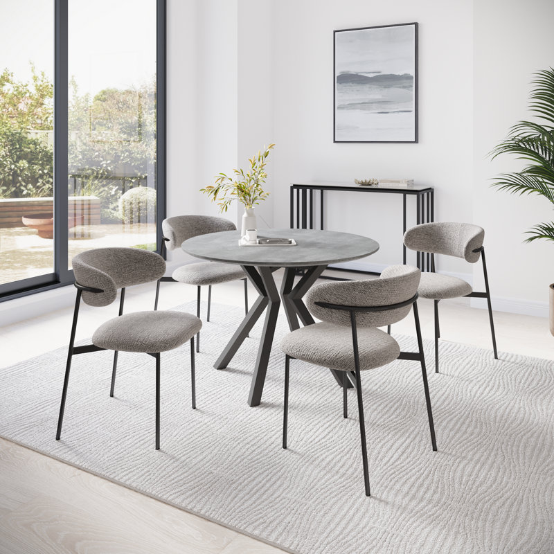 Allegro Wooden Dining Table, 76cm H x 110cm L x 110cm W, Grey