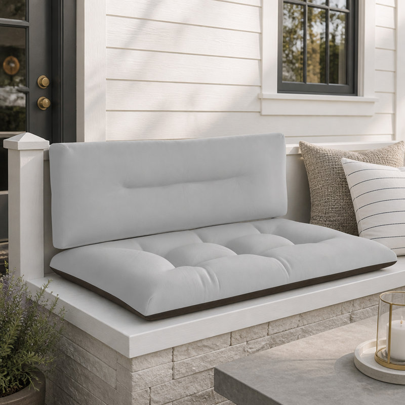 Outdoor 3.9 " Seat / Back Cushion, Noir/gris