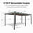 11 X 20 Ft Dark Gray Outdoor Pergola With Cover. Strong Aluminum, All-Weather Use. Material, Fade & Water Resistance. Adjustable Canopy. Simple To Assemble. For Courtyard, Pool Pergola. Weather-