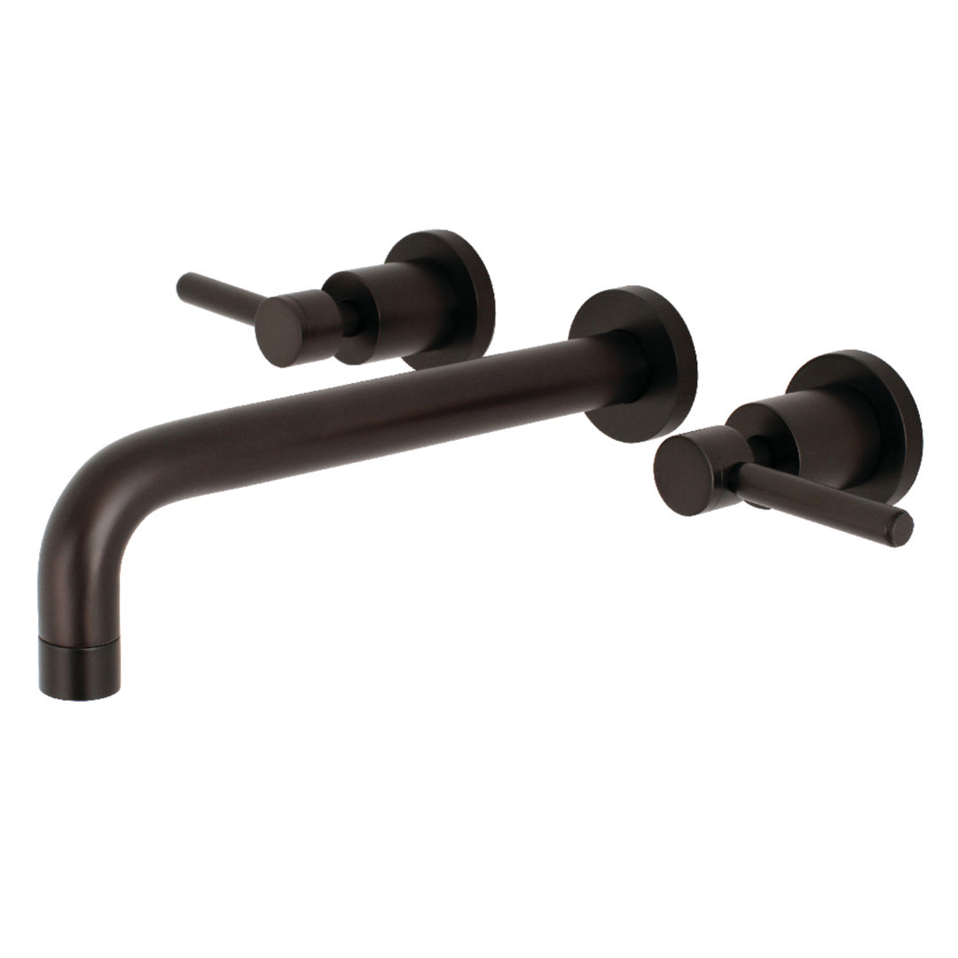 Kingston Brass Concord Two-Handle 3-Hole Wall Mount Roman Tub Faucet Kingston Brass Finish: Oil Rubbed Bronze