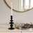 Sculptural Glass Candle Holder with Rounded Accent Base - Modern Tabletop Candle Holder for Coffee Table Display - Decorative Candle Stand Holder for Any Room-106710708
