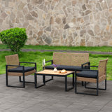 4 - Person Outdoor Seating Group with Cushions