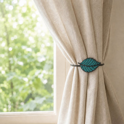 Embrasse de rideaux magnétique - Conception élégante en feuille de résine - Accessoire pratique pour les rideaux