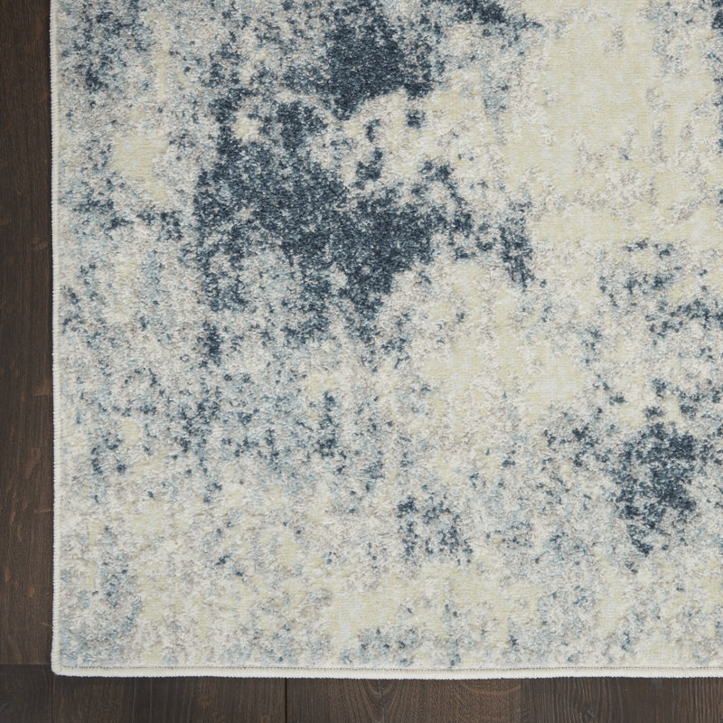 Tapis ivoire moderne Remona, Tapis de couloir 2 pi 2 po x 7 pi 6 po
