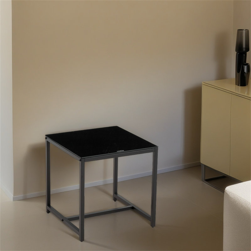 Table de chevet en fibres à densité moyenne, canapé avec pieds en métal