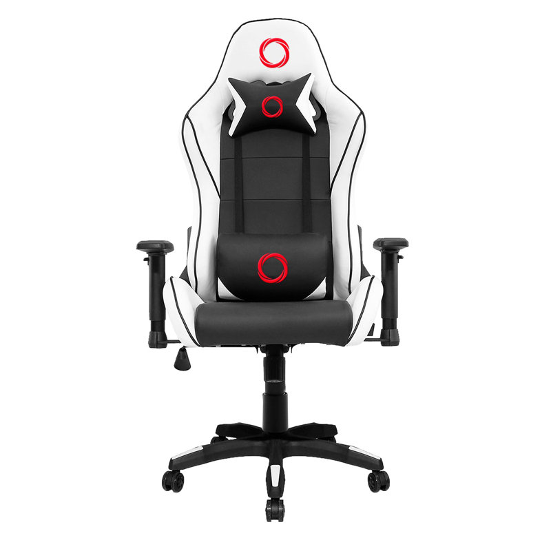 Inbox Zero Adjustable Reclining Ergonomic Swiveling PC & Racing Game Chair, Red