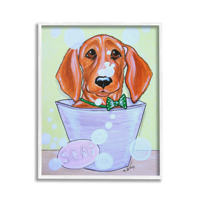 Bc-404_FG " Puppy With Soap Bubbles " by Michelle Gilsey