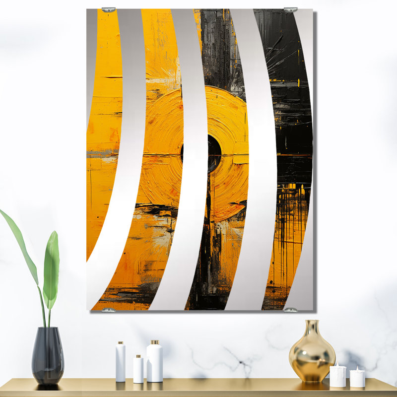 Miroir mural spiral à géométrie rayonnante - MIR131671, 40 po x 30 po
