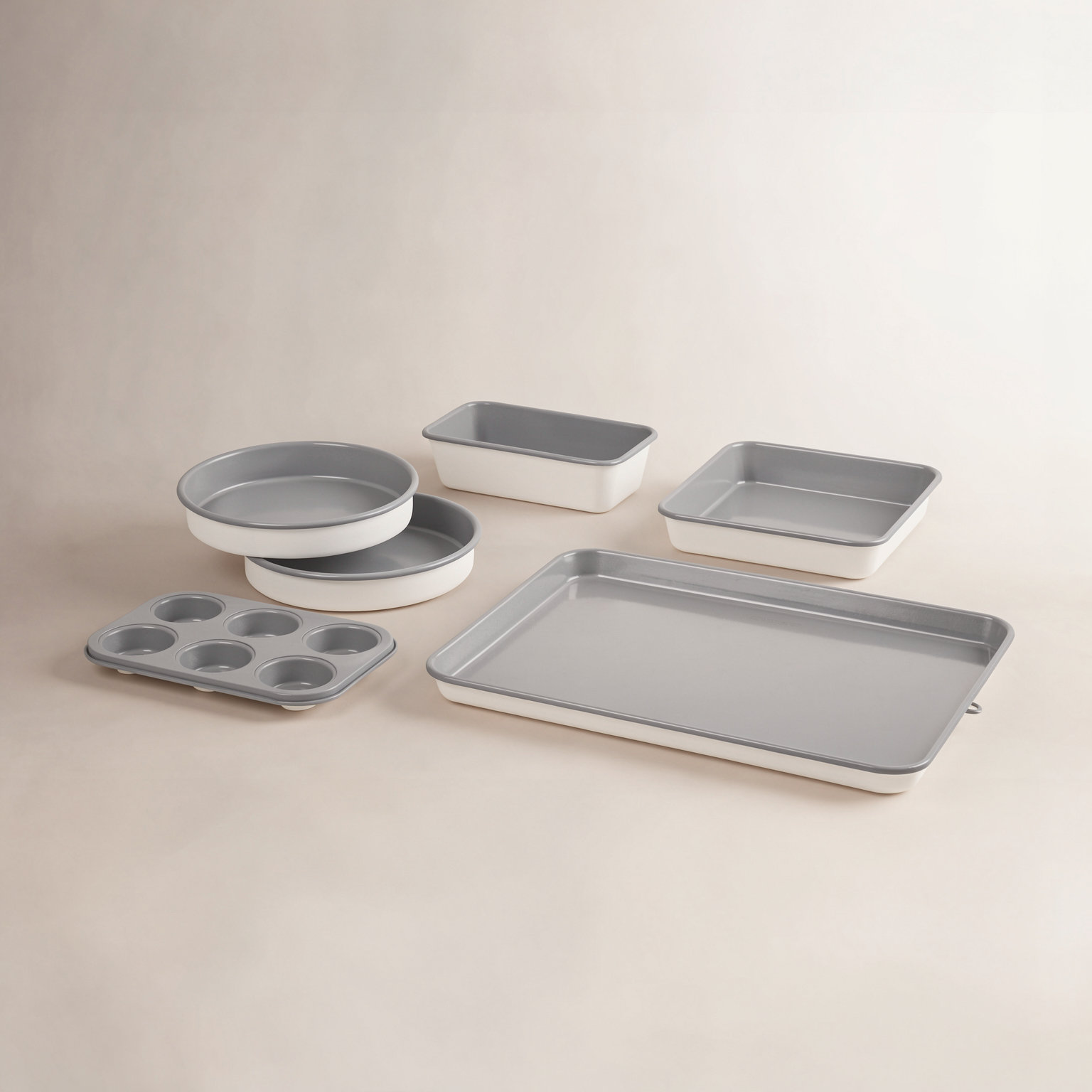 Cuisinart 6-Piece Nonstick Bakeware Set, Coconut Cream (Wayfair Exclusive)