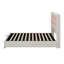 Lit de rangement hydraulique tapissier de taille plateforme, lit de rangement relevable avec tête de lit à DEL RVB, pas de sommier tapissier, velours