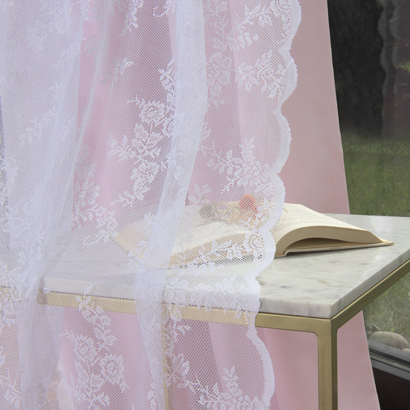 Evelina Room Darkening Curtain Panel Pair, Light Pink, 52" x 96"