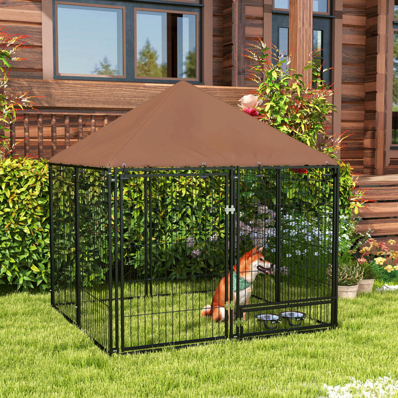 En dehors du chenil, enclos pour chiot 4,6 pi x 4,6 pi x 5 pi