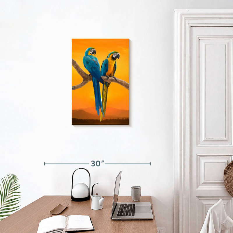 Brampt Sunset Macaw, 24" H x 16" W