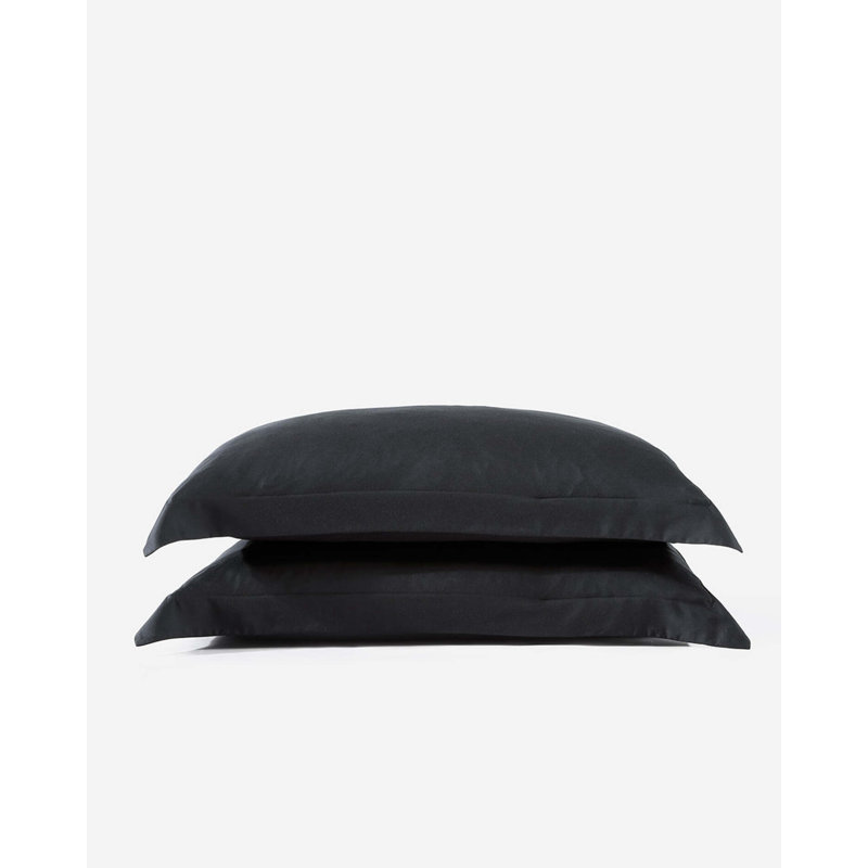 Natural Sham Set, Standard, Black